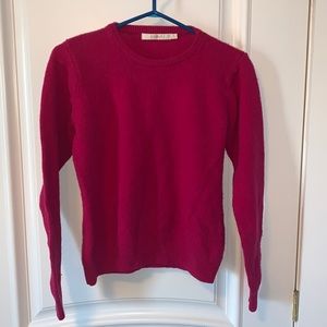 EWM Fuchsia / Pink Wool Sweater - Crew Neck - Vintage - Machine Washable!